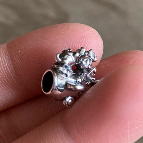 NWOT Disney Mickey Mouse & Minnie Mouse Airplane Charm Sterling Silver 925 - Picture 8 of 13